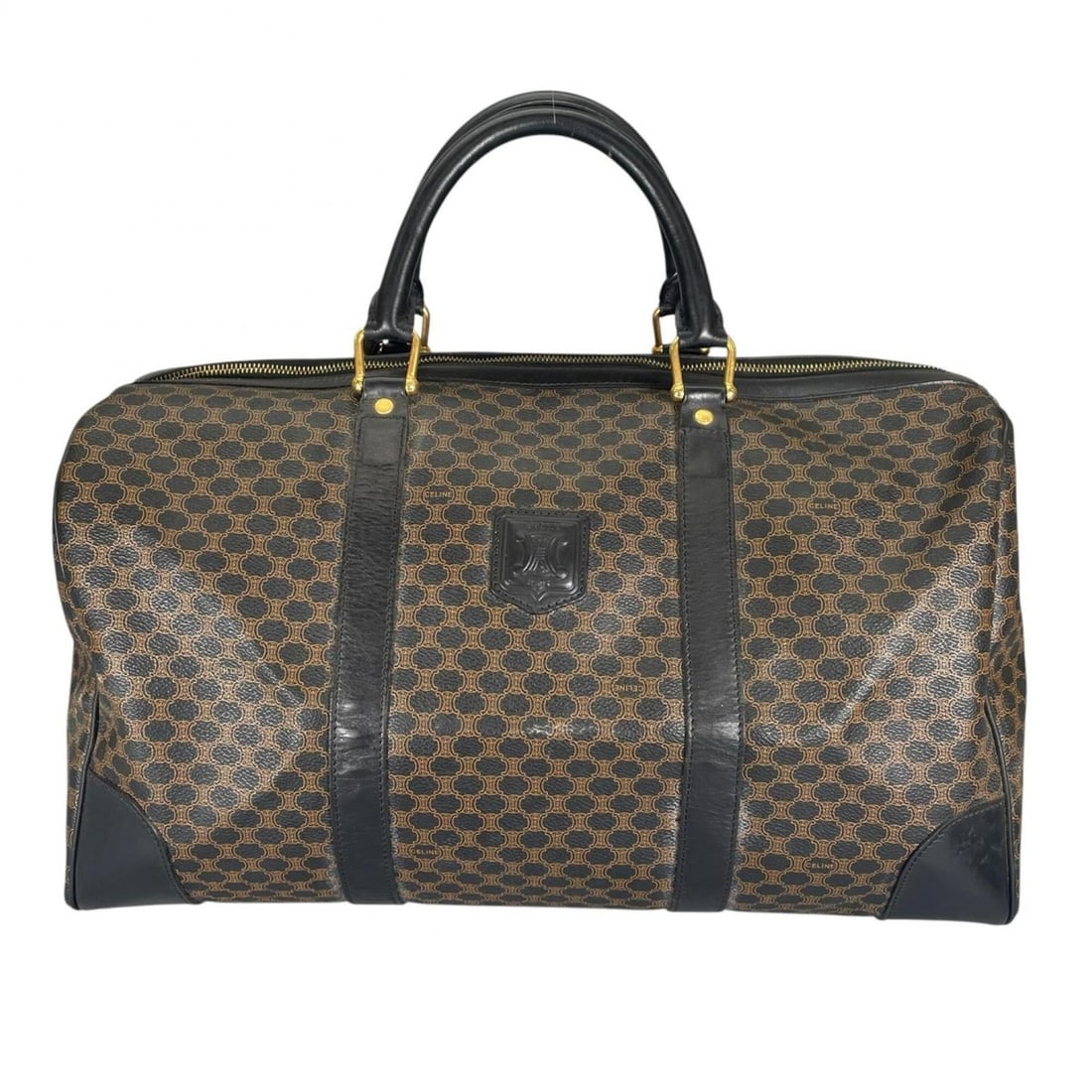 CELINE Macadam 45 Boston Bag, Leather, Brown, Men's: --- Catalog ---Category: SizeSize (HxWxD): 25cm x 45cm x 23cm / 9.84'' x 17.71'' x 9.05''Category: DesignType: Boston bagColor: BrownGender: Men,WomenMaterial: Leather Category: GeneralBrand:
