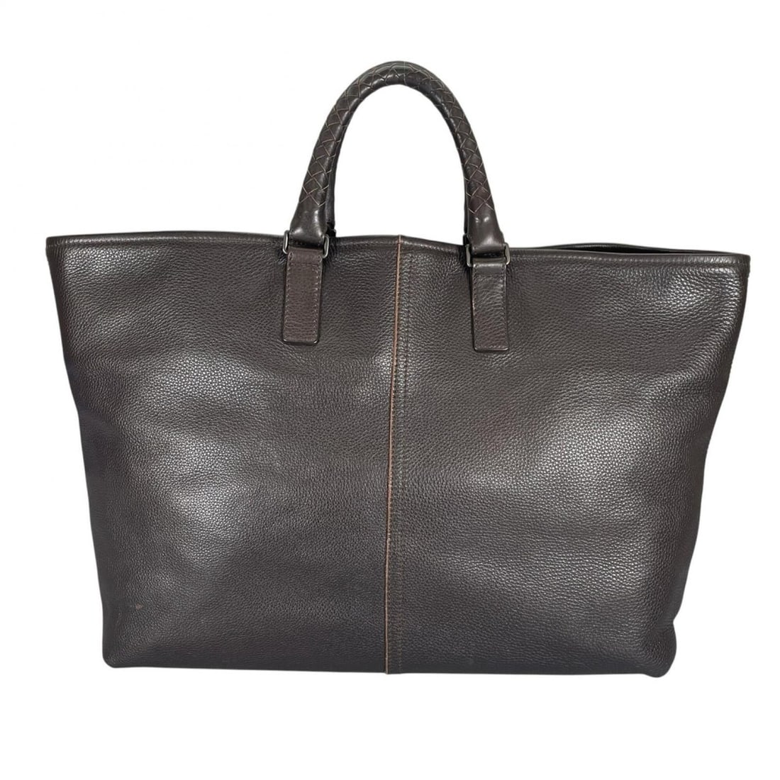 BOTTEGA VENETA Intrecciato Tote Bag, Leather, Brown, Men's (1 of 18)