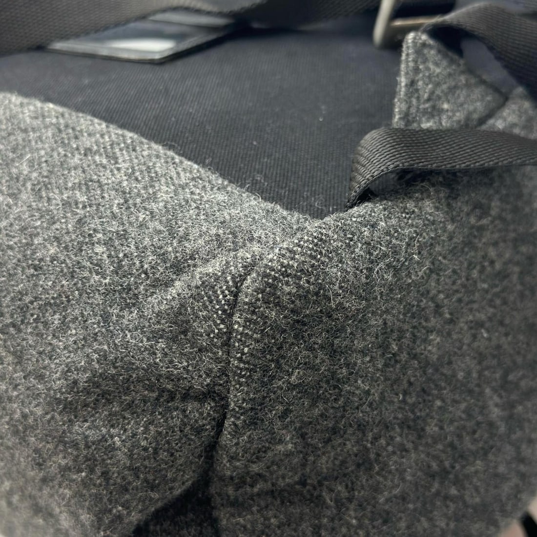 PRADA V135 Backpack/Daypack, Wool, Gray, Men's/Women's - 10