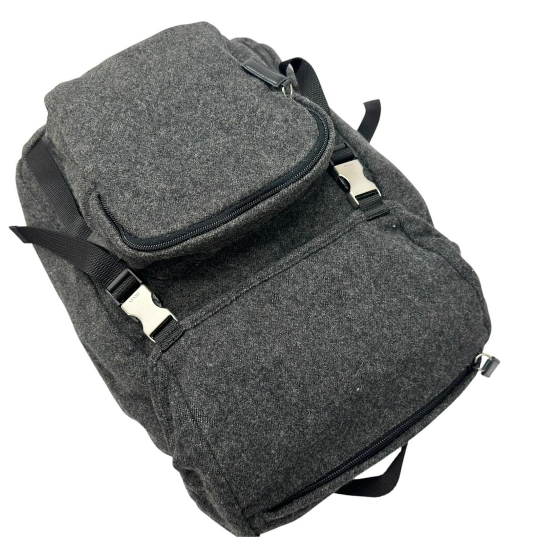 PRADA V135 Backpack/Daypack, Wool, Gray, Men's/Women's - 5