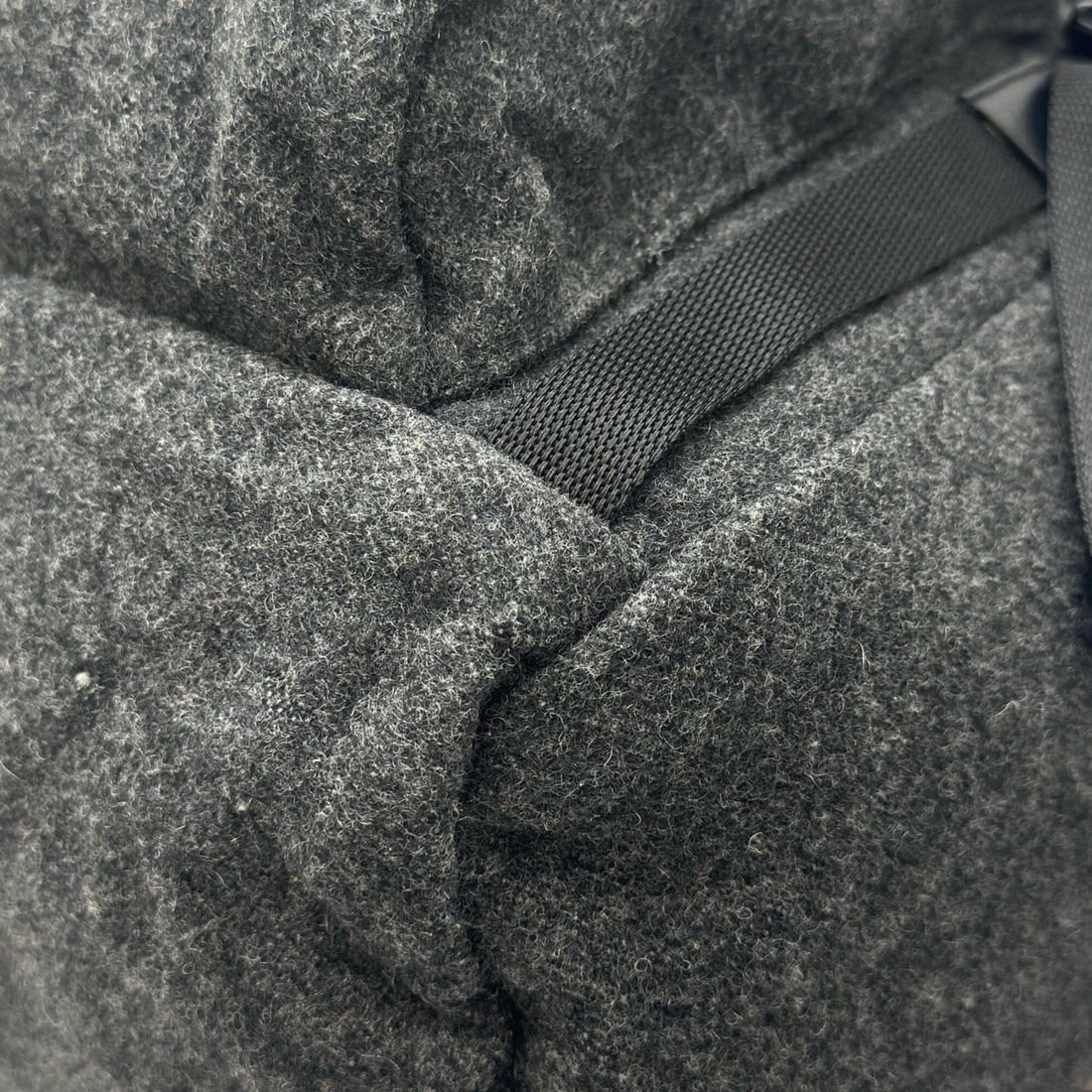 PRADA V135 Backpack/Daypack, Wool, Gray, Men's/Women's - 8