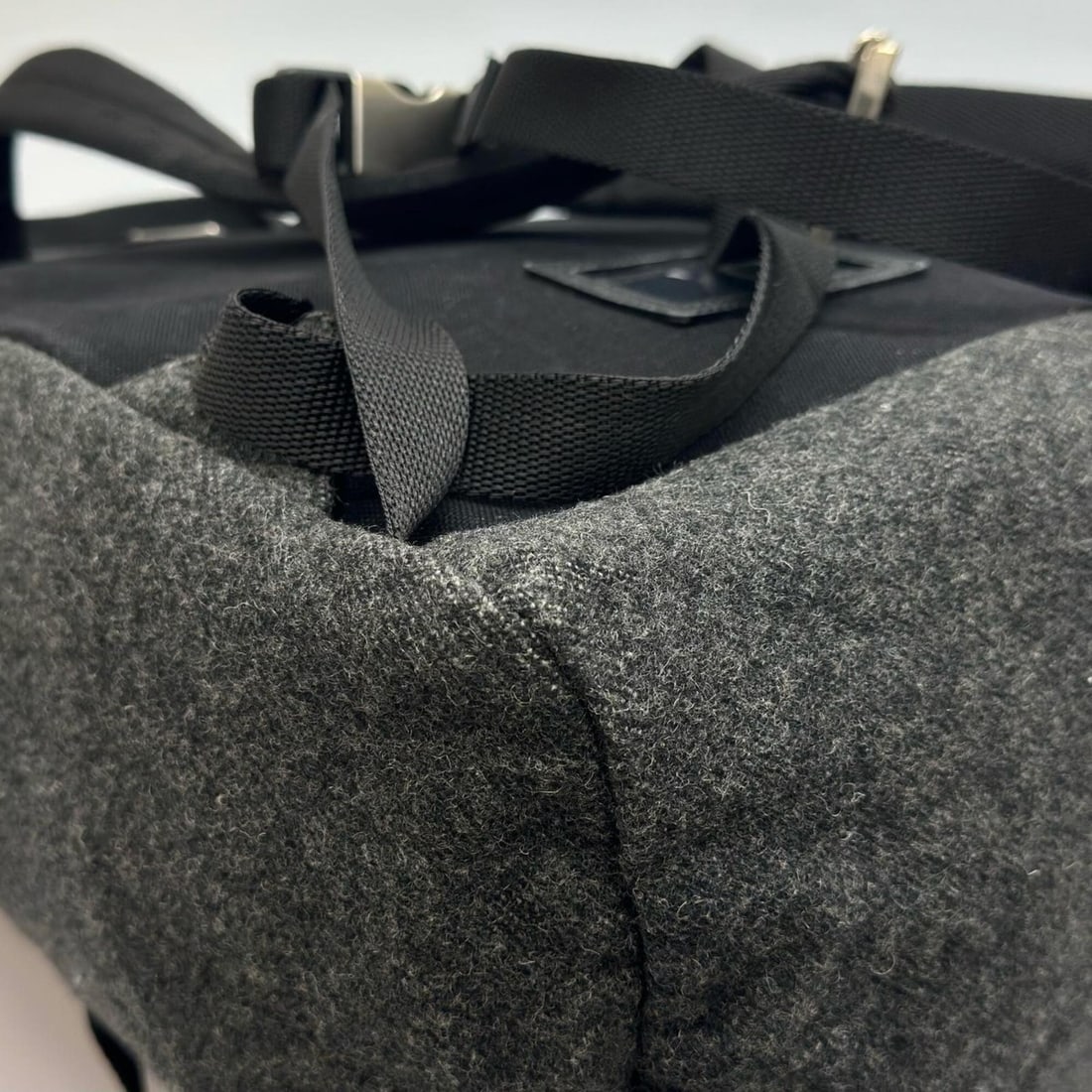 PRADA V135 Backpack/Daypack, Wool, Gray, Men's/Women's - 9