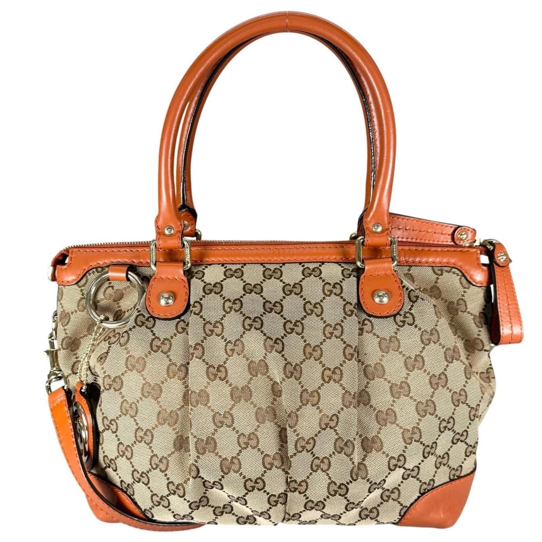 GUCCI Sukey 247902 Handbag GG Canvas Orange Women's: --- Catalog ---Category: SizeStrap Drop: 48cm / 18.89''Handle Drop: 14.00cm / 5.51''Size (HxWxD): 23cm x 29cm x 11cm / 9.05'' x 11.41'' x 4.33''Strap Length: 111cm - 115cm / 43.7'' - 45.27''Handle Len