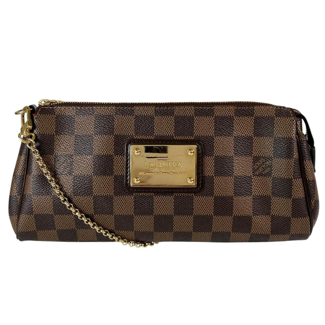 LOUIS VUITTON Eva N55213 Pouch, Damier Canvas, Brown, Women's: --- Catalog ---Category: SizeHandle Drop: 20.50cm / 8.07''Size (HxWxD): 13cm x 24.5cm x 4.5cm / 5.11'' x 9.64'' x 1.77''Handle Length: 45cm / 17.71''Category: DesignType: PouchColor: BrownGender: Wome