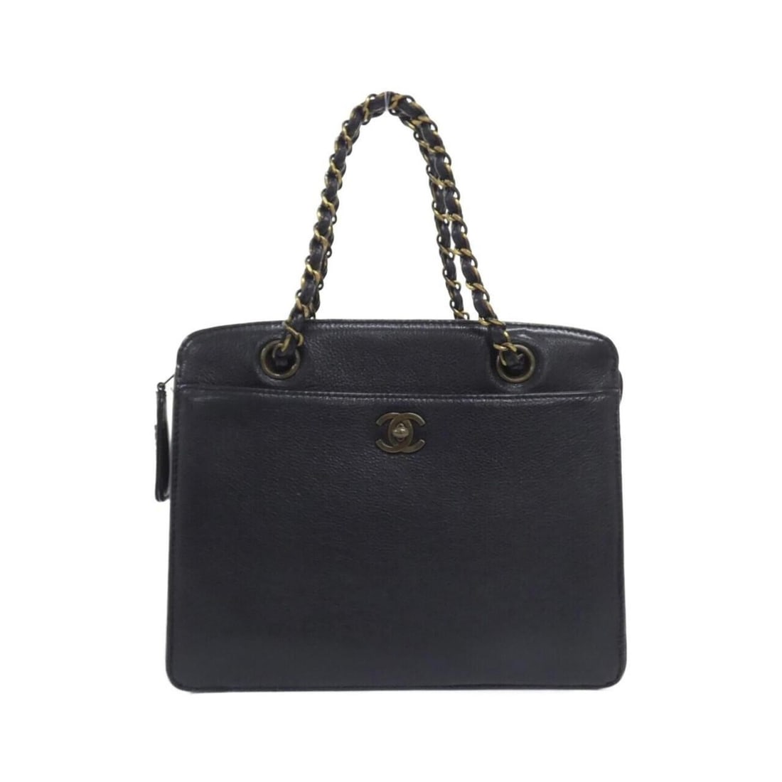 Chanel 08882 handbag: --- Catalog ---Category: SizeSize (HxWxD): 19cm x 25cm x 8cm / 7.48'' x 9.84'' x 3.14''Category: DesignType: HandbagColor: BlackGender: WomenMaterial: Leather Hardware Color: GoldLeather/Fur Type: