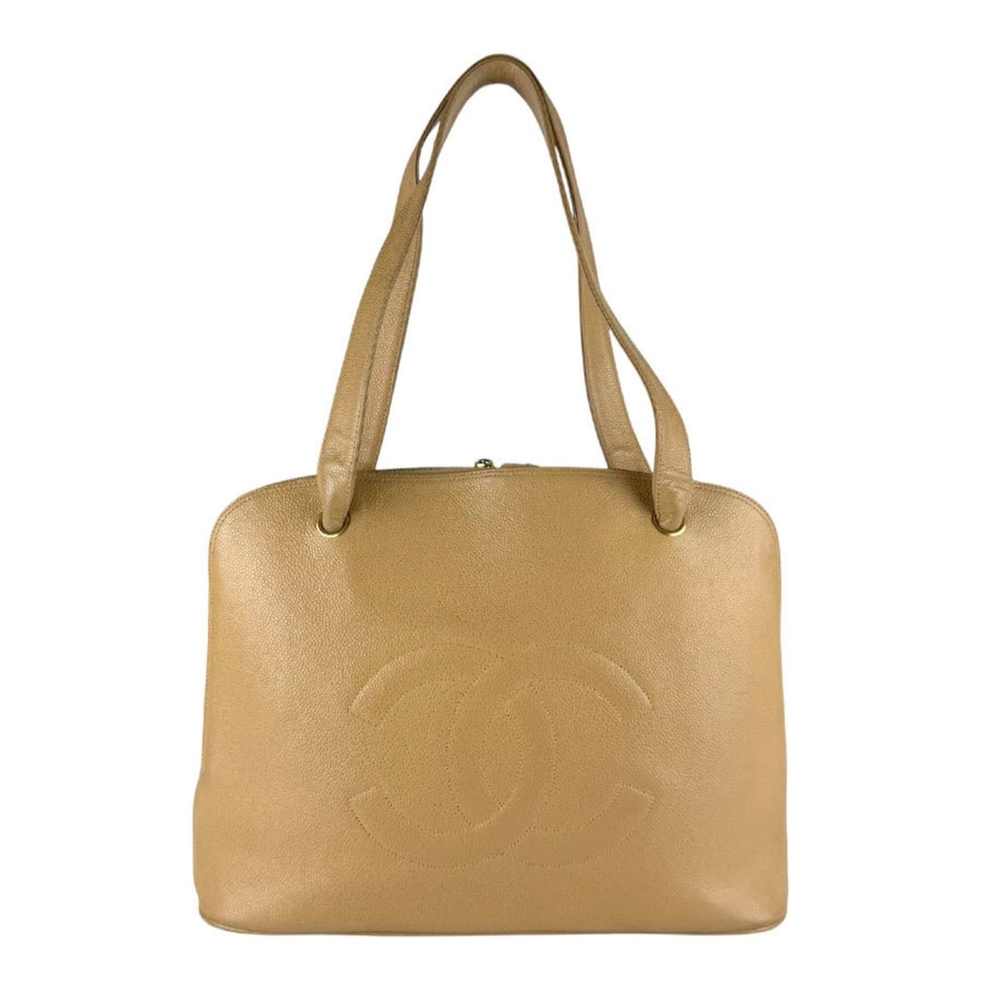 Chanel CHANEL Shoulder Bag, Caviar Leather, Beige Gold, Women's z9839 (1 of 14)