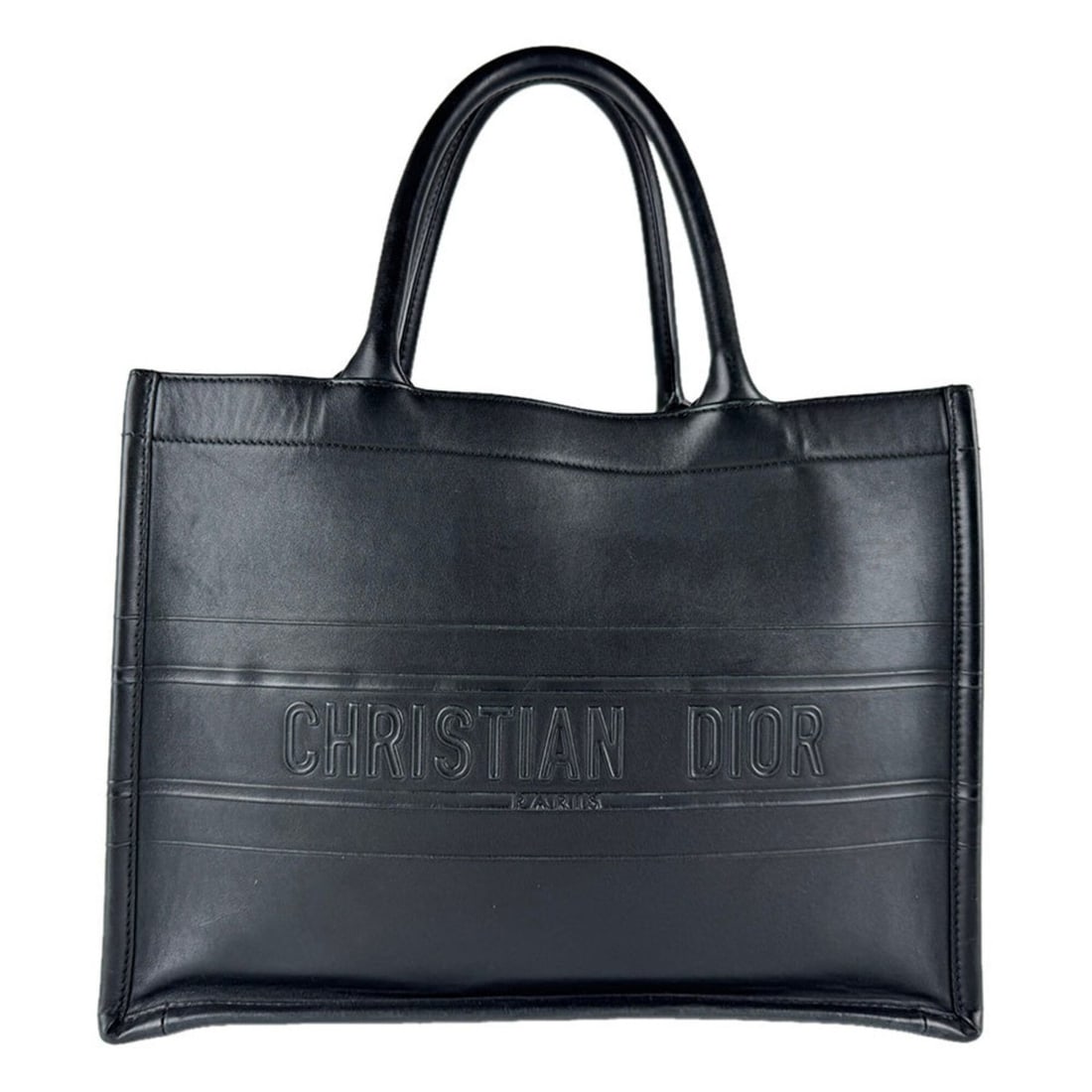 Christian Dior Book Tote Handbag, Medium, Leather, Black, Women's, z9751: --- Catalog ---Category: SizeSize (HxWxD): 25cm x 36cm x 17cm / 9.84'' x 14.17'' x 6.69''Category: DesignType: HandbagColor: BlackGender: WomenMaterial: Leather Category: GeneralBrand: Christian DiorC