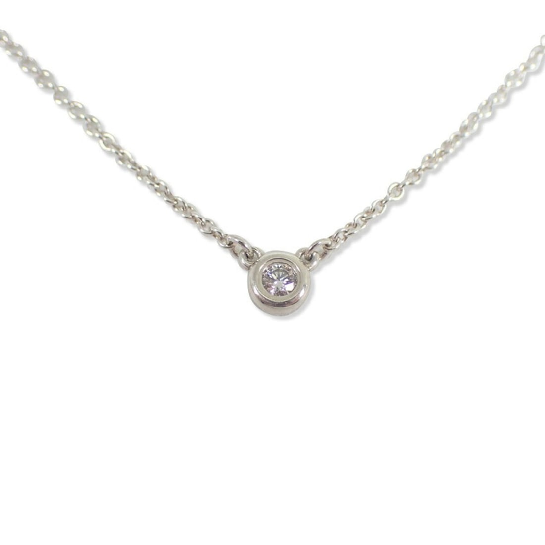 TIFFANY & Co. 925 By the Yard Diamond 1pc Necklace: --- Catalog ---Category: SizeNeck Circumference: 41.5 cm / 16.33''Category: DesignGender: WomenMaterial: Sterling silver 925Pendant Type: PendantNecklace Type: NecklaceCategory: GeneralBrand: Tiffany-