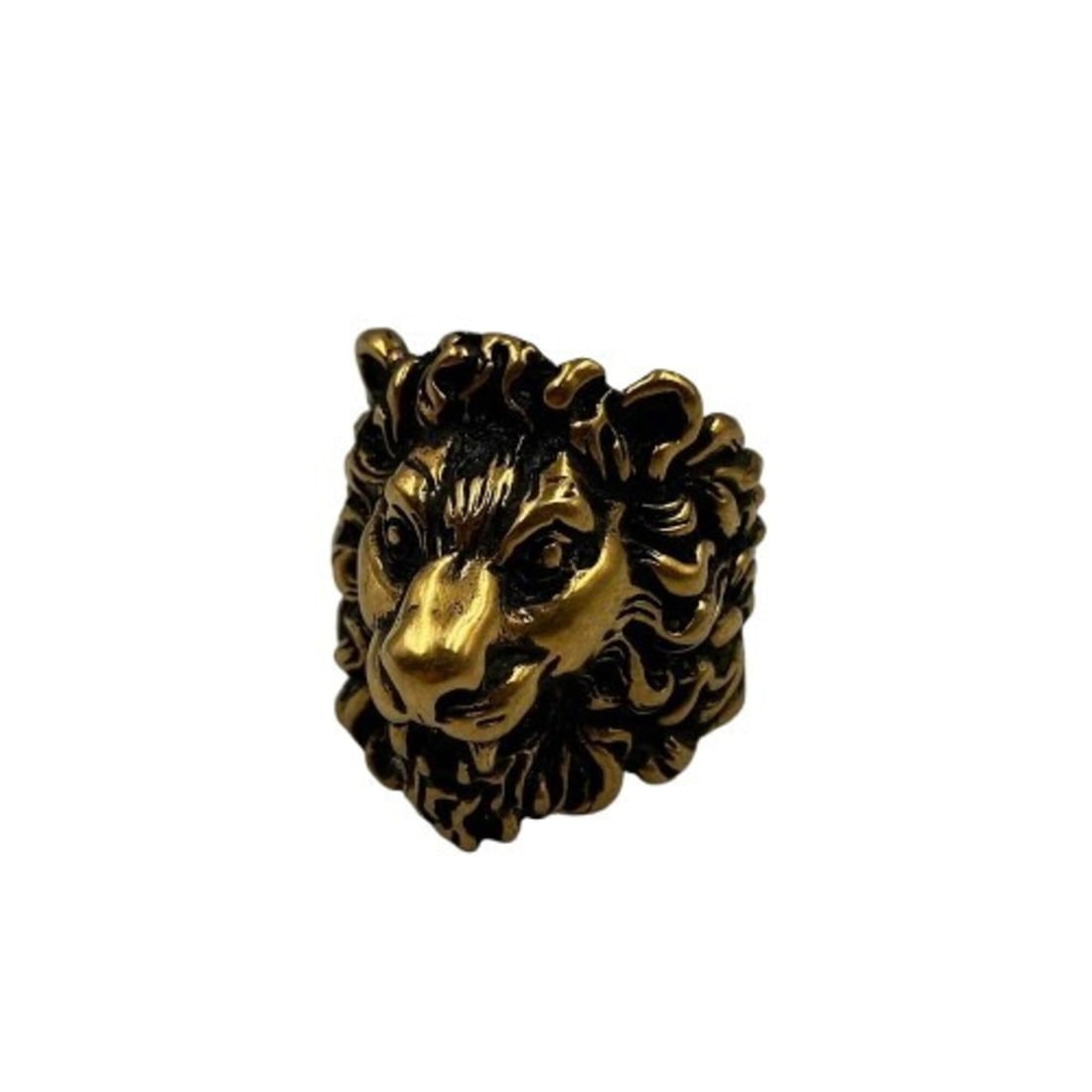 GUCCI Lion Head Ring, Size 23, Men's: --- Catalog ---Category: SizeJP Size: 23US Size: 11Category: DesignType: Band ringGender: MenMaterial: Silver 925Category: GeneralBrand: Gucci--- Item List ---Section: ConditionRanking: Rank B Used -
