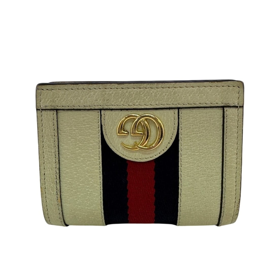 GUCCI 523155 Compact Sherry Line Bi-fold Wallet, White: --- Catalog ---Category: SizeSize (HxWxD): 8cm x 11cm x 2.5cm / 3.14'' x 4.33'' x 0.98''Category: DesignType: Wallet (bi-fold)Color: WhiteGender: WomenMaterial: Leather Category: GeneralBrand: