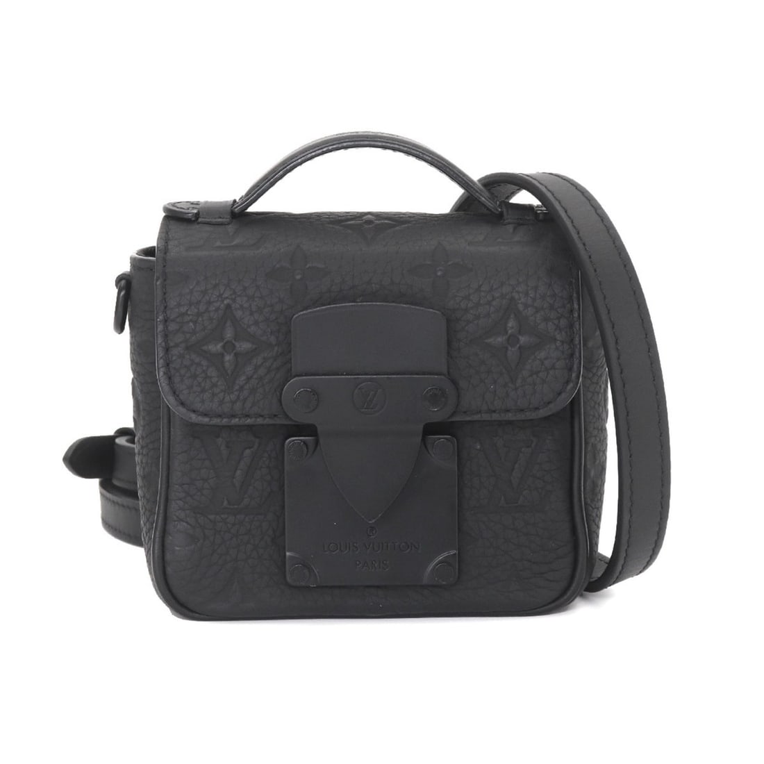 Louis Vuitton Monogram Taurillon Pico S Lock Shoulder Handbag, Leather, Black, M83148 (1 of 15)