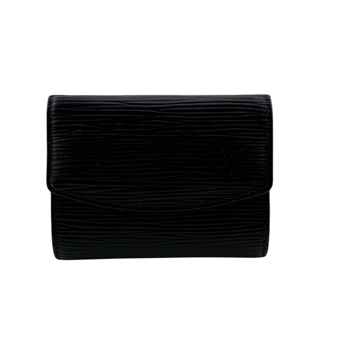 LOUIS VUITTON M63412 Portemonnaie Simple Mini Wallet with Logo, Card Slots, and Coin Purse, Epi: --- Catalog ---Category: SizeSize (HxWxD): 7.5cm x 10cm / 2.95'' x 3.93''Category: DesignType: Coin purse/coin caseColor: BlackGender: UnisexMaterial: Leather Category: GeneralMPN: M63412Brand: Louis 