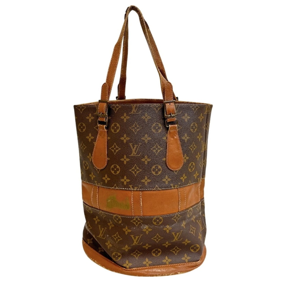 LOUIS VUITTON T42236 Bucket GM Handbag Pouch USA Monogram Tote Bag Brown: --- Catalog ---Category: SizeSize (HxWxD): 30cm x 31.5cm / 11.81'' x 12.4''Category: DesignType: Handbag, Pouch, Tote bagColor: Brown, MonogramGender: WomenMaterial: Leather Category: GeneralMPN: T422