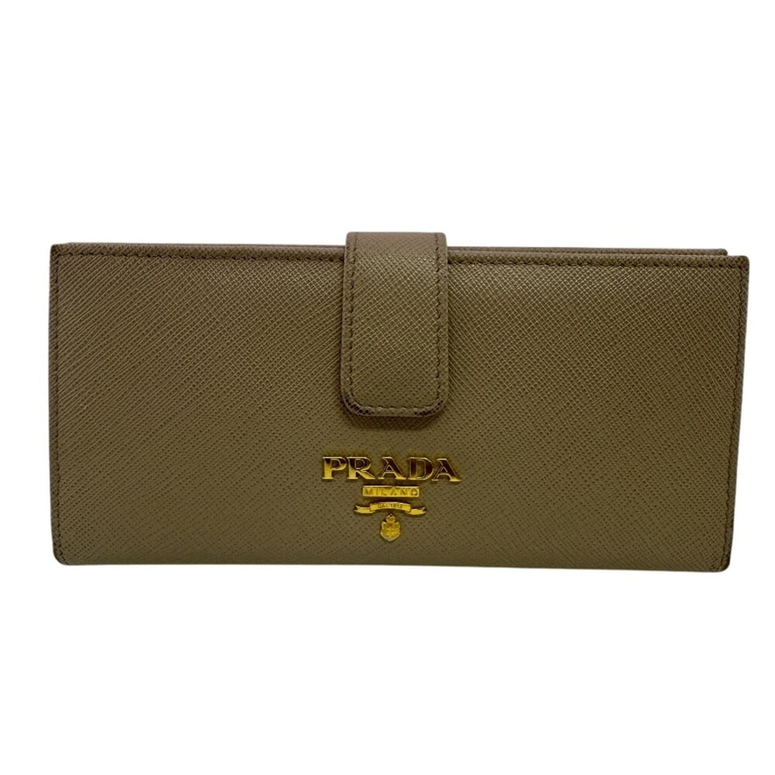 PRADA 1MV025 Saffiano Leather Long Wallet, Beige: --- Catalog ---Category: SizeSize (HxWxD): 9cm x 18cm / 3.54'' x 7.08''Category: DesignColor: BeigeGender: WomenMaterial: Leather Category: GeneralMPN: 1MV025Brand: Prada--- Item List ---Section: Cond