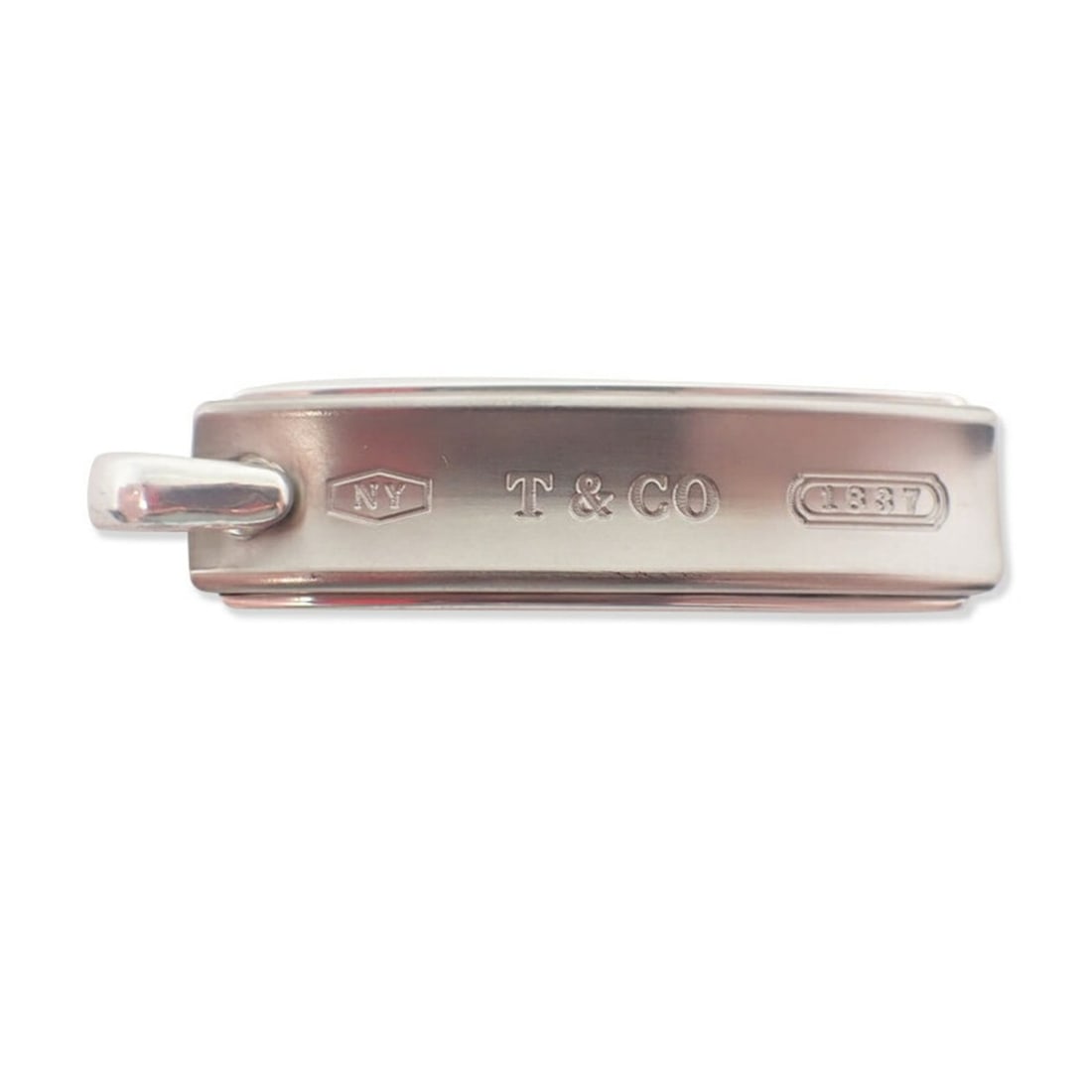 TIFFANY & Co. 925 Titanium 1837 Pendant Top: --- Catalog ---Category: SizePendant Size: 42.7mm x 11.9mm / 1.68'' x 0.46''Category: DesignGender: Women,MenMaterial: Sterling silver 925Necklace Type: PendantCategory: GeneralBrand: Tiffany--- Item 