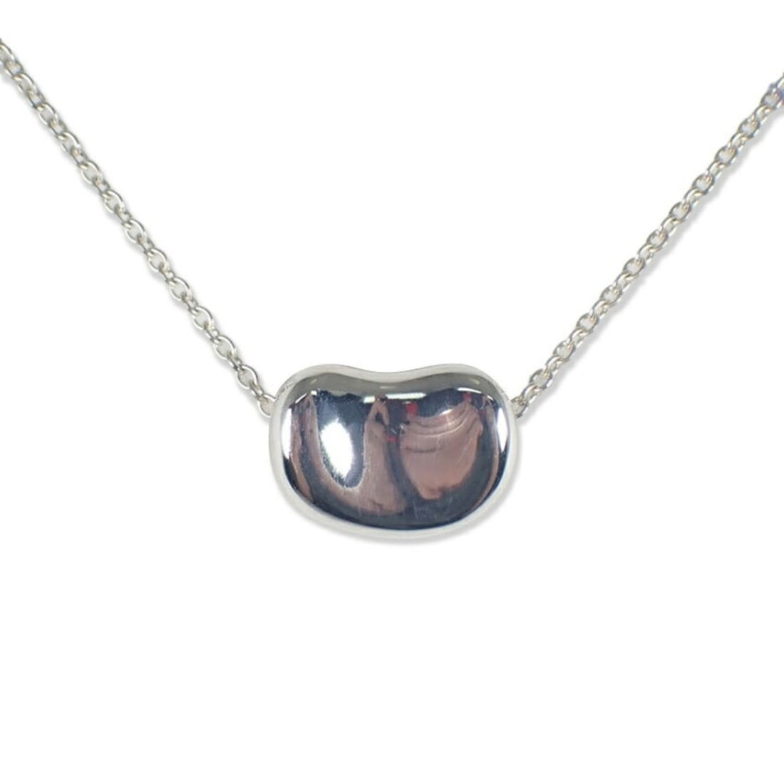 TIFFANY & Co. 925 Bean Pendant Necklace: --- Catalog ---Category: SizePendant Size: 7.9mm x 11.8mm / 0.31'' x 0.46''Neck Circumference: 42 cm / 16.53''Category: DesignGender: Women,MenMaterial: Sterling silver 925Pendant Type: PendantNecklac