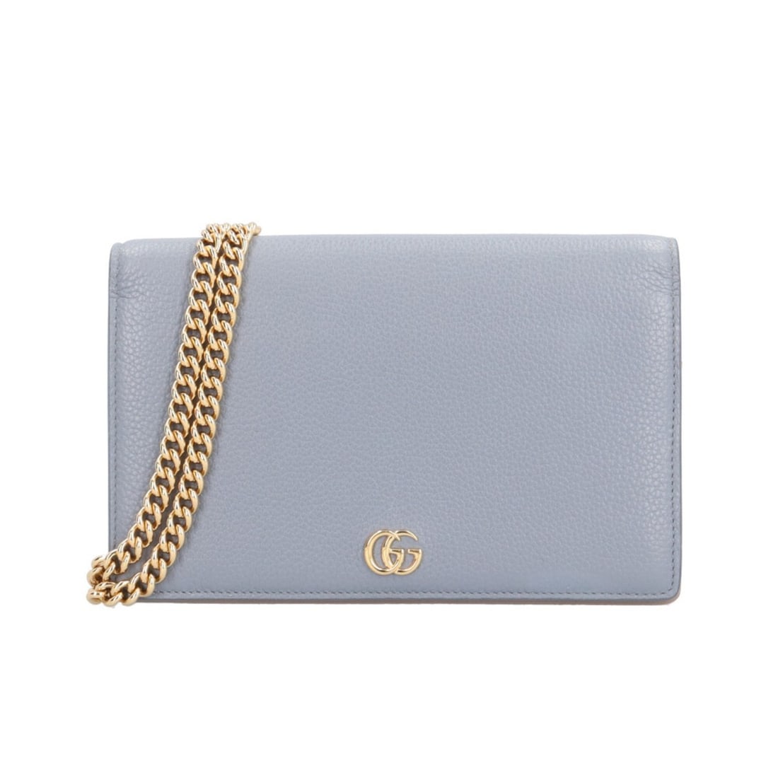 Gucci GG Marmont Shoulder Bag, Leather 497985 Blue, Women's, GUCCI Wallet, Chain Wallet: --- Catalog ---Category: SizeSize (HxWxD): 12cm x 19.5cm / 4.72'' x 7.67''Category: DesignType: Shoulder bagColor: Beige, Light blueGender: WomenMaterial: Leather Category: GeneralMPN: 497985Brand: Gu