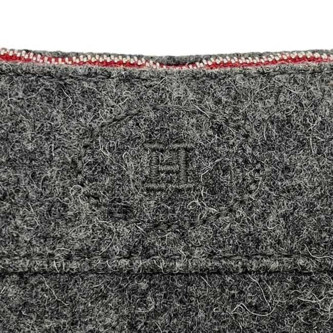 Hermes Bolide Pouch 20 Mini, Gray, Wool - 9