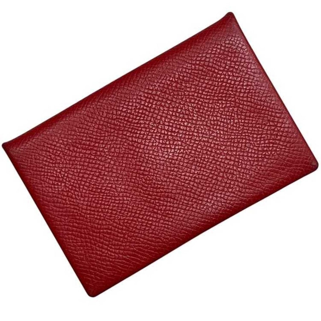Hermes Calvi Card Case, Red, Business Holder, Togo Leather, ?P Stamp HERMES: --- Catalog ---Category: DesignType: Card caseColor: Red colorGender: WomenMaterial: Leather , Togo leather Category: GeneralBrand: HermesCategory: Physical PropertiesSize (HxWxD): 7cm x 10.5cm x 1cm 