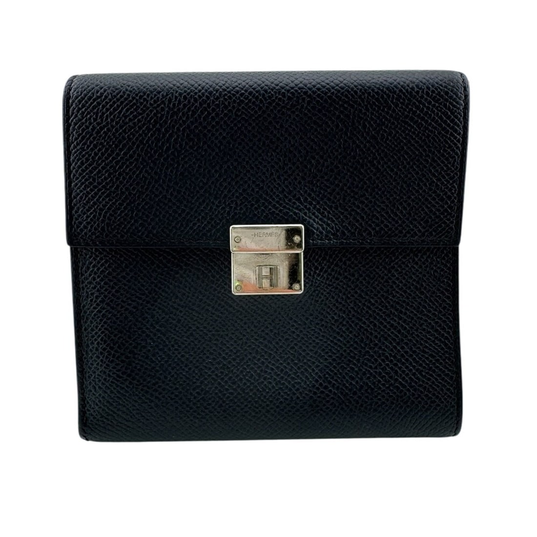 HERMES Click 12 Compact Wallet, Tri-fold Navy (1 of 16)