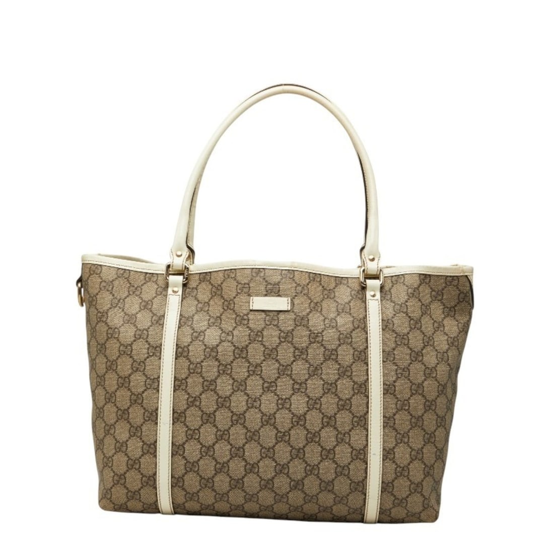 Gucci GG Supreme Tote Bag 197953 Beige White Patent Leather Women's GUCCI: --- Catalog ---Category: SizeSize (HxWxD): 26cm x 42cm x 15cm / 10.23'' x 16.53'' x 5.9''Category: DesignType: Tote bagColor: Beige, WhiteGender: WomenMaterial: PVC , Patent leather Category: GeneralM