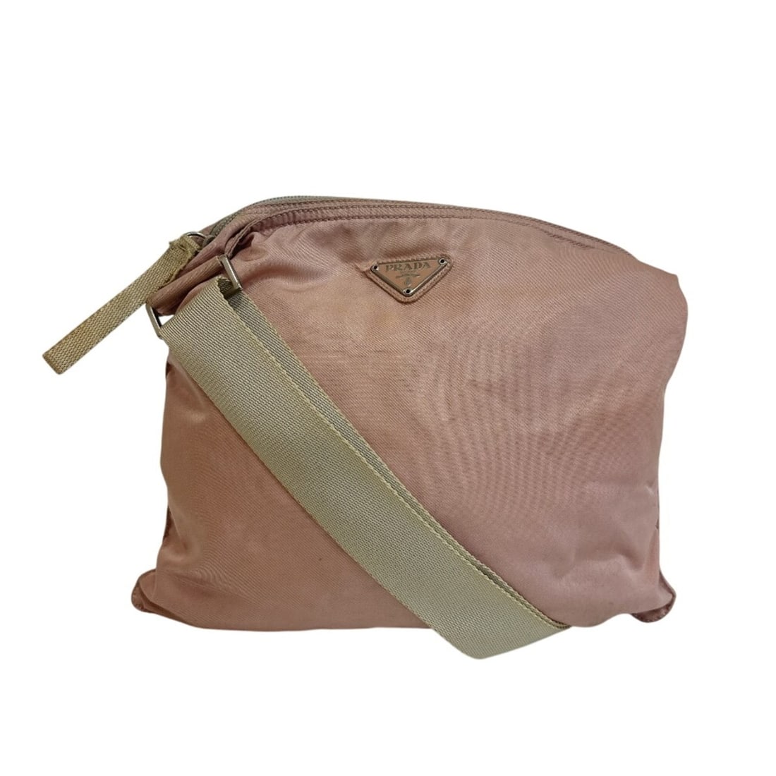 PRADA Prada Pochette Sacoche Shoulder Bag with Triangle Logo Plate, Pink: --- Catalog ---Category: SizeSize (HxWxD): 26.5cm x 30cm / 10.43'' x 11.81''Category: DesignType: Pochette, Shoulder bagColor: PinkGender: WomenMaterial: Nylon Category: GeneralBrand: Prada--- Item Li