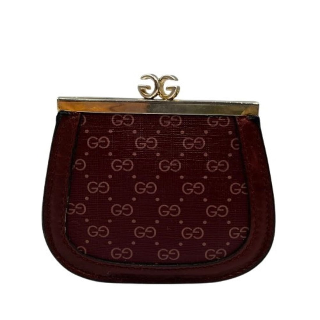 OLD GUCCI coin case, Guccissima pattern, Bordeaux. - 2