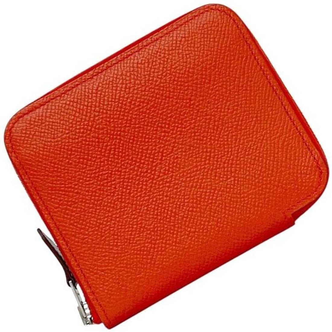 Hermes Azap Compact Silk In Coin Case, Red Rose Texas Leather, Epsom, Z Stamp, HERMES: --- Catalog ---Category: SizeSize (HxWxD): 9.5cm x 11cm x 1.5cm / 3.74'' x 4.33'' x 0.59''Category: DesignType: Coin purse/coin caseColor: Red colorGender: WomenMaterial: Leather Leather/Fur Type: Eps
