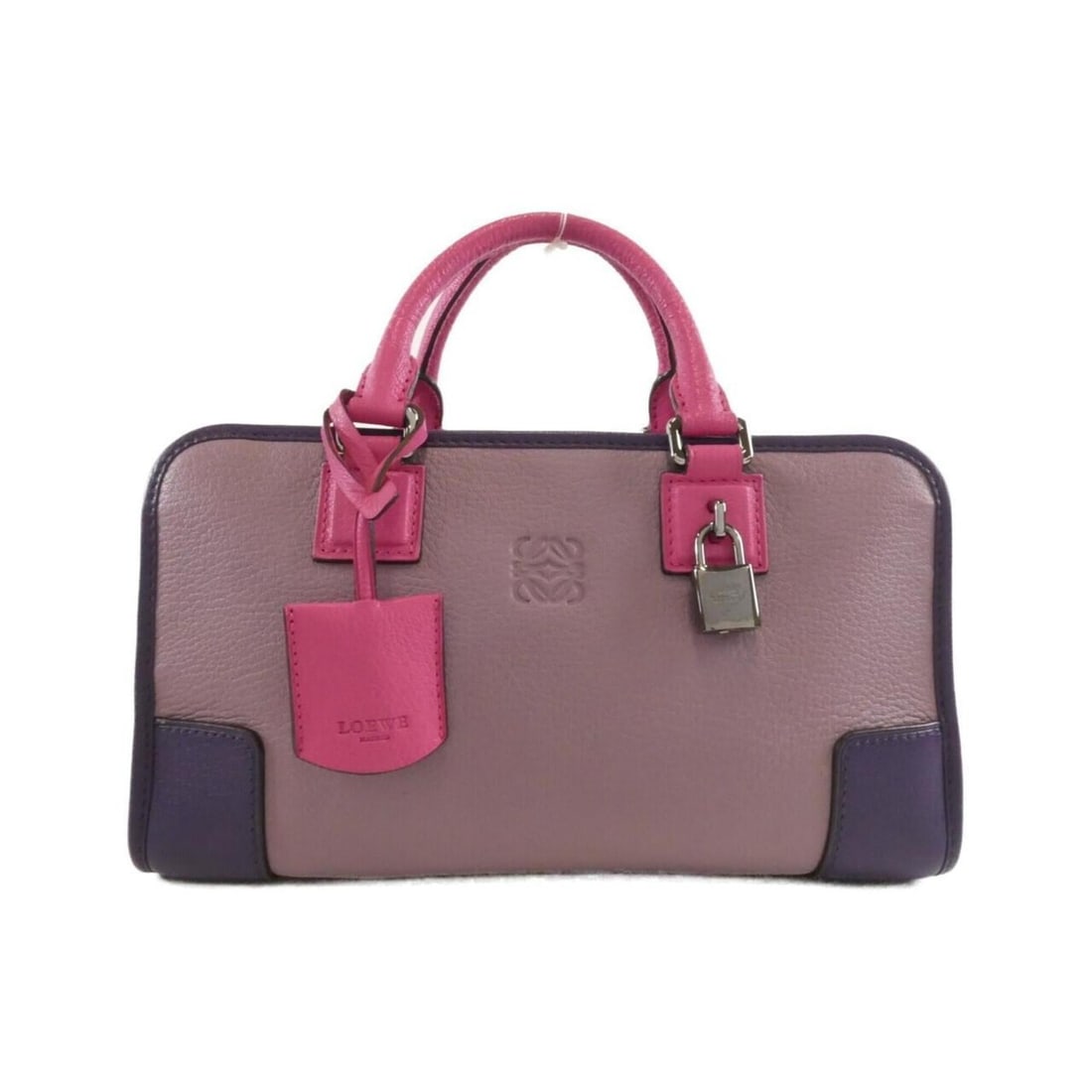 Loewe Amazona 28cm 352 35AA03 Handbag: --- Catalog ---Category: SizeSize (HxWxD): 17cm x 29cm x 13cm / 6.69'' x 11.41'' x 5.11''Category: DesignType: HandbagColor: Pink, PurpleGender: WomenMaterial: Leather Leather/Fur Type: