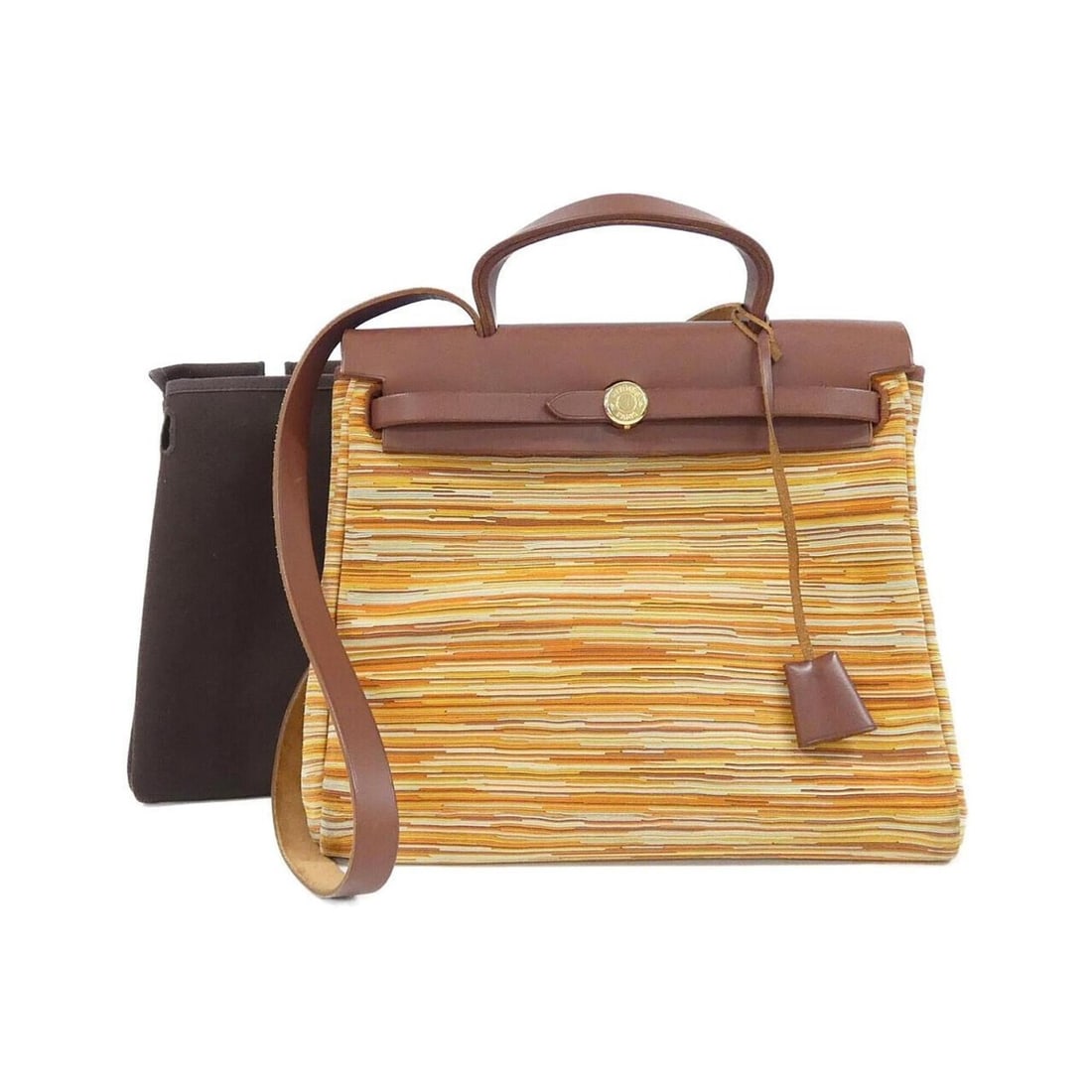 Hermes Herbag PM 039255CP Handbag: --- Catalog ---Category: SizeSize (HxWxD): 26cm x 28cm x 12cm / 10.23'' x 11.02'' x 4.72''Category: DesignType: HandbagColor: HavaneGender: Men,WomenMaterial: Vibrato leather Hardware Color: GoldCateg