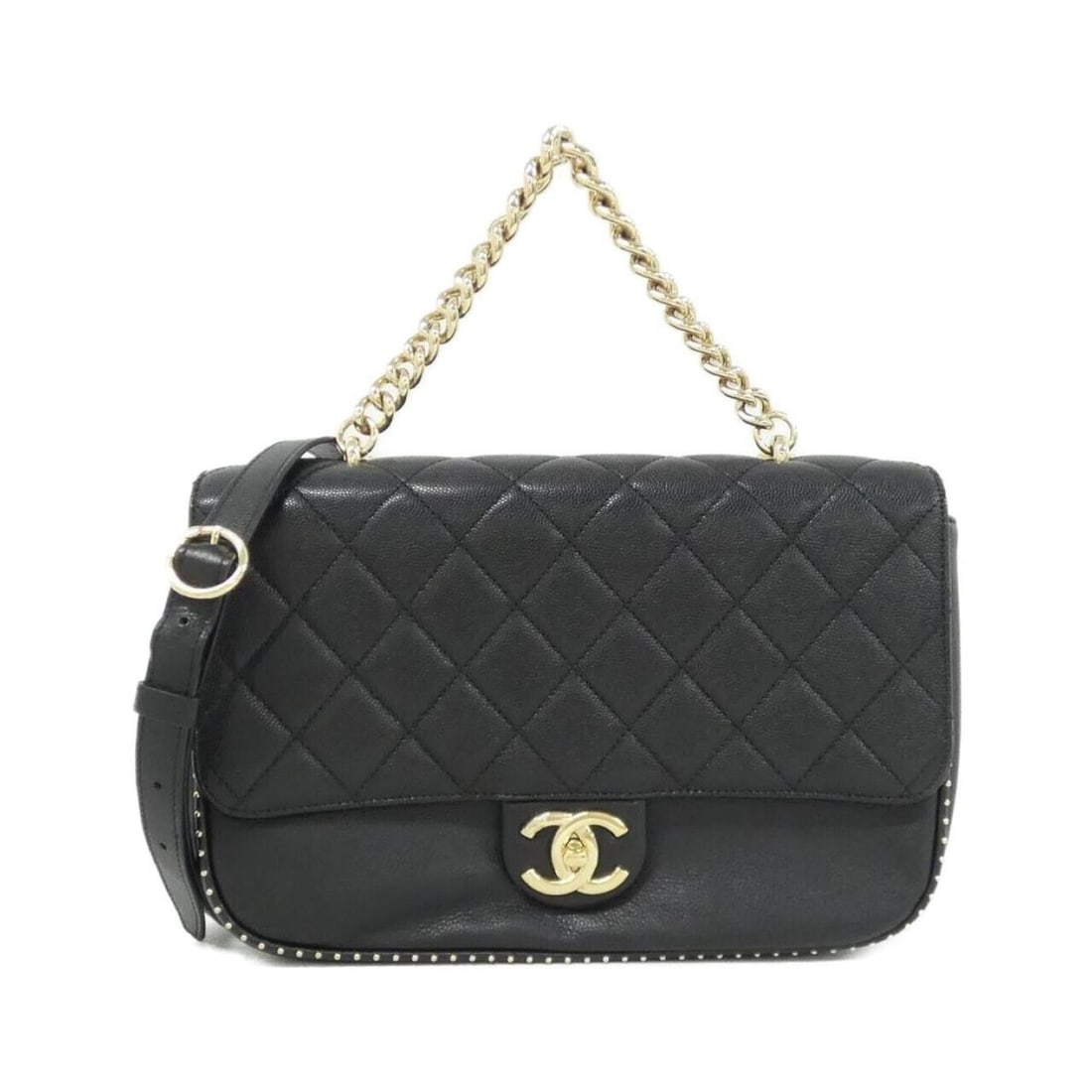 Chanel 91856 Shoulder Bag: --- Catalog ---Category: SizeSize (HxWxD): 18cm x 26cm x 7cm / 7.08'' x 10.23'' x 2.75''Category: DesignType: Shoulder bagColor: BlackGender: WomenMaterial: Grained Calfskin Category: GeneralMPN: 9185