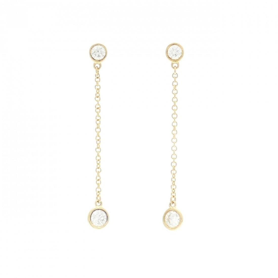Tiffany & Co. By the Yard Earrings: --- Catalog ---Category: SizeSize (HxWxD): 36.70mm x 4.40mm / 1.44'' x 0.17''Category: DesignType: Stud earringsStone: DiamondGender: WomenMaterial: Yellow gold (18K)Category: GeneralMPN: