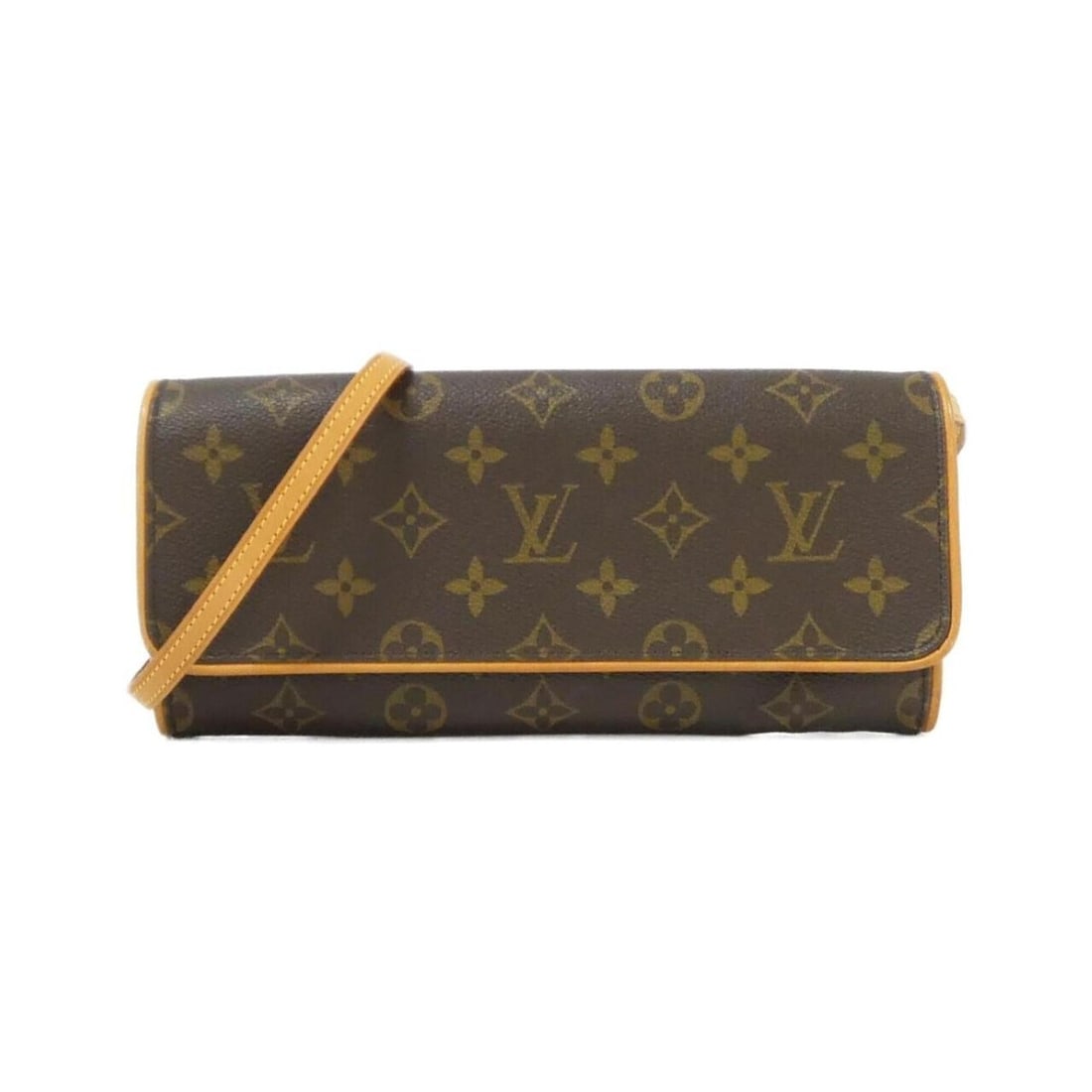 Louis Vuitton Monogram Pochette Twin GM M51852 Shoulder Bag: --- Catalog ---Category: SizeSize (HxWxD): 11cm x 25cm x 2cm / 4.33'' x 9.84'' x 0.78''Category: DesignType: Pochette, Shoulder bagColor: BrownGender: WomenMaterial: Coated canvas Category: