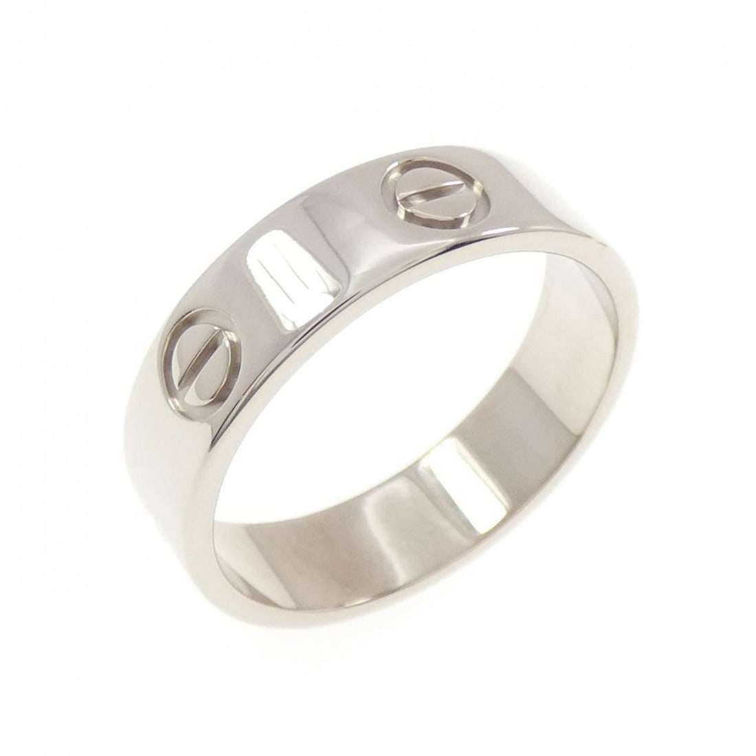 Cartier Love Ring: --- Catalog ---Category: SizeUS Size: 9Brand Size: 58Category: DesignType: Band ringColor: White goldGender: Women,MenMaterial: White gold (18K)Category: GeneralMPN: B4084700Brand: Cartier--- Item