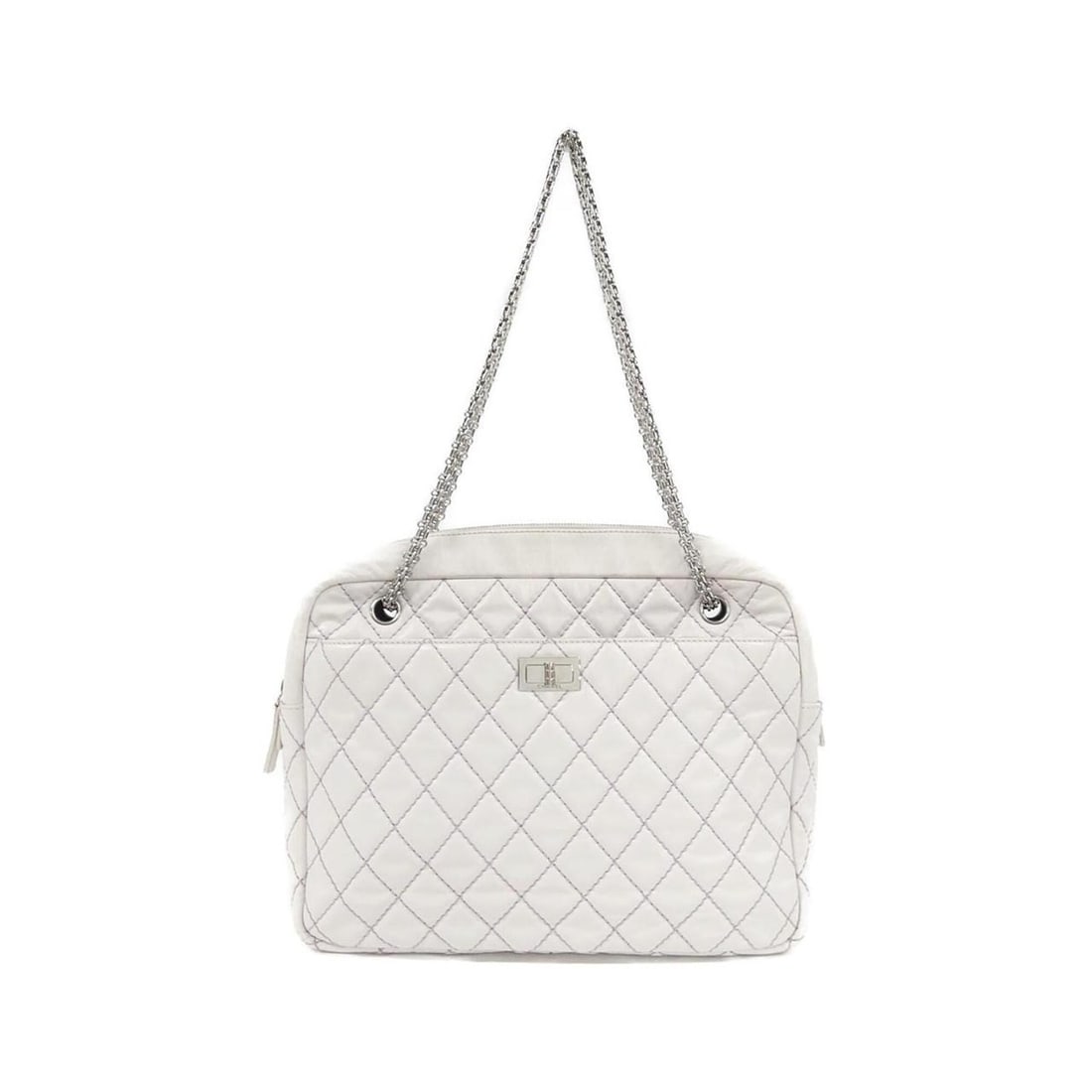 Chanel shoulder bag: --- Catalog ---Category: SizeSize (HxWxD): 24cm x 31cm x 7.5cm / 9.44'' x 12.2'' x 2.95''Category: DesignType: Shoulder bagColor: Purple, WhiteGender: WomenMaterial: Leather Hardware Color: