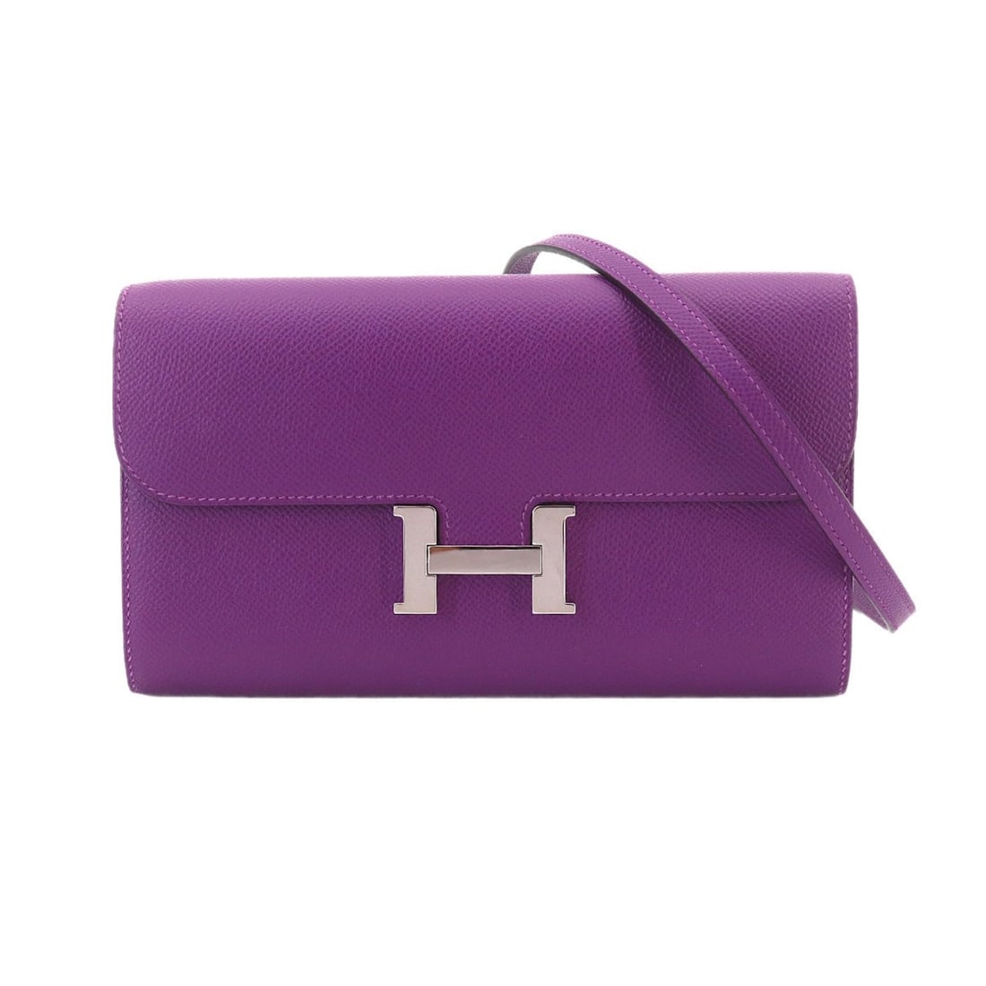 Hermes Constance Long To Go Bi-fold Wallet, Epsom Anemone Leather, U Stamp, Silver Hardware: --- Catalog ---Category: SizeSize (HxWxD): 11.5cm x 20.5cm x 2.5cm / 4.52'' x 8.07'' x 0.98''Category: DesignType: Long wallet (bi-fold)Color: AnemoneGender: WomenMaterial: Epsom leather Category: