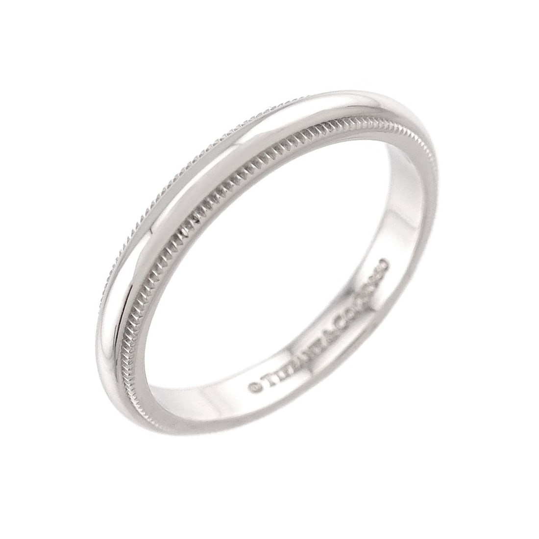 Tiffany & Co. Milgrain 1 Ring, 3mm wide, Platinum, Together Ring (1 of 11)