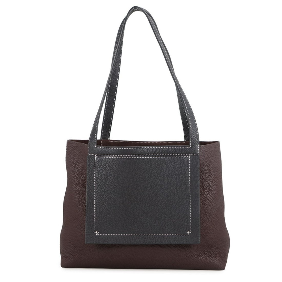 Hermes Cabasellier 31 Tote Bag, Rouge Sellier, Taurillon Clemence Leather, B Stamp, Handbag, HERMES: --- Catalog ---Category: SizeSize (HxWxD): 24.5cm x 30cm x 10cm / 9.64'' x 11.81'' x 3.93''Category: DesignType: Tote bagColor: Navy, Red colorGender: WomenMaterial: Taurillon clemence leather Categor