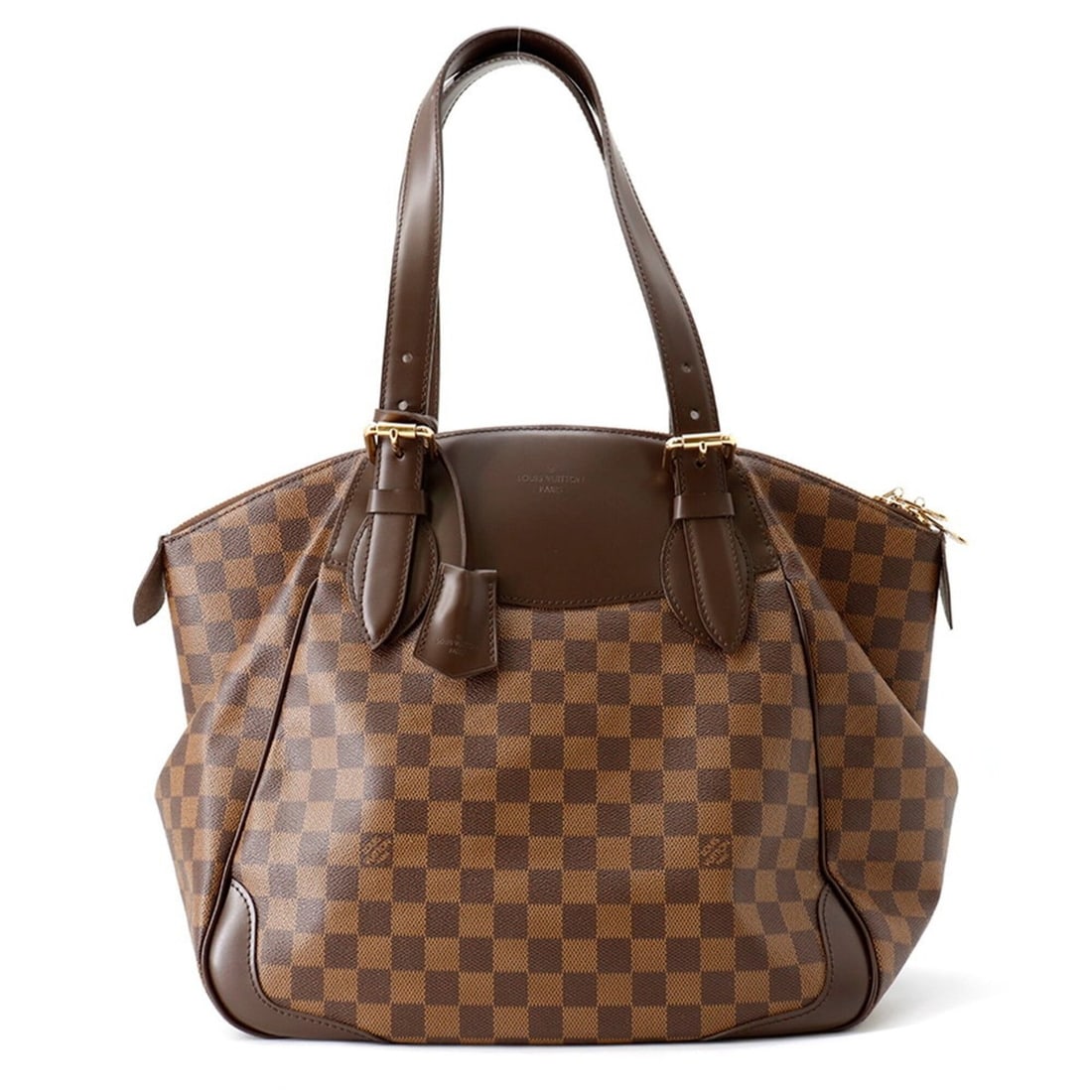 Louis Vuitton Shoulder Bag Damier Ebene Verona GM N41119 LOUIS VUITTON Handbag: --- Catalog ---Category: SizeSize (HxWxD): 31.5cm x 34cm x 17cm / 12.4'' x 13.38'' x 6.69''Category: DesignType: Shoulder bagColor: Ebene, Red colorGender: WomenMaterial: Damier Canvas Category: Gener