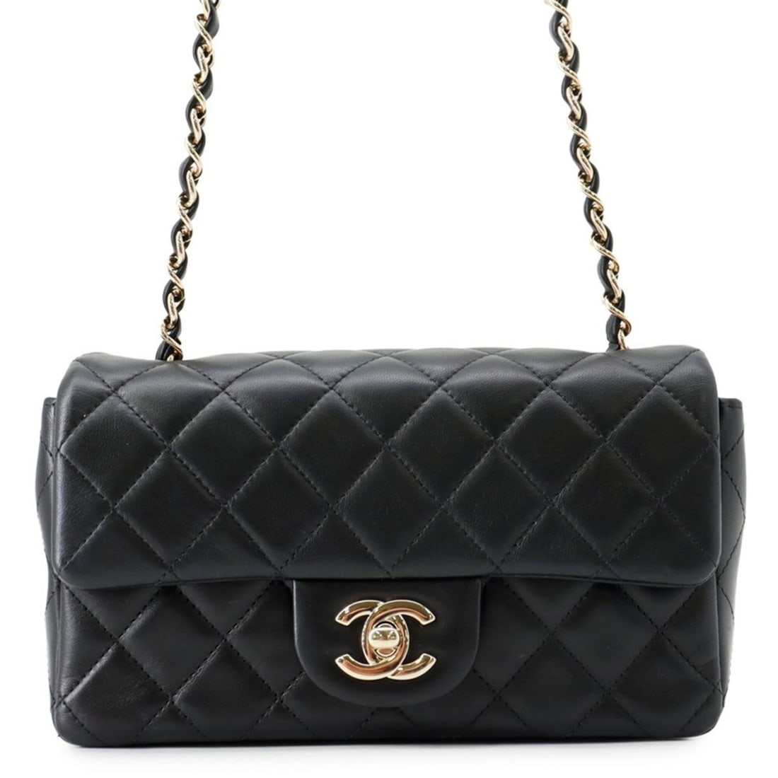 Chanel Chain Shoulder Bag Mini Matelassé 20 Coco Mark Lambskin A69900 CHANEL Black Handbag Women's (1 of 15)