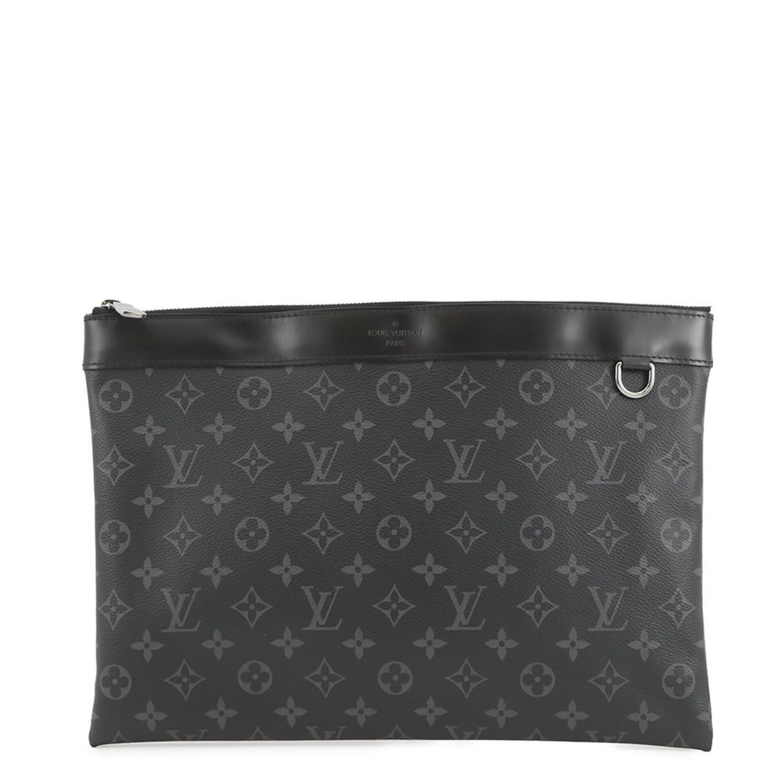 Louis Vuitton Monogram Eclipse Pochette Discovery Clutch Bag M62291 LOUIS VUITTON Black Handbag (1 of 11)