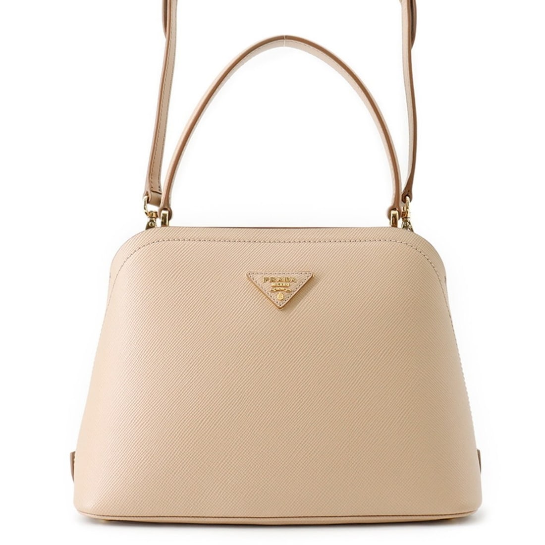 Prada Matinee Small Saffiano Handbag 1BA251 PRADA 2-way Shoulder Bag: --- Catalog ---Category: SizeSize (HxWxD): 21cm x 28.5cm x 13cm / 8.26'' x 11.22'' x 5.11''Category: DesignType: HandbagColor: BeigeGender: WomenMaterial: Leather Category: GeneralBrand: PradaCountry 