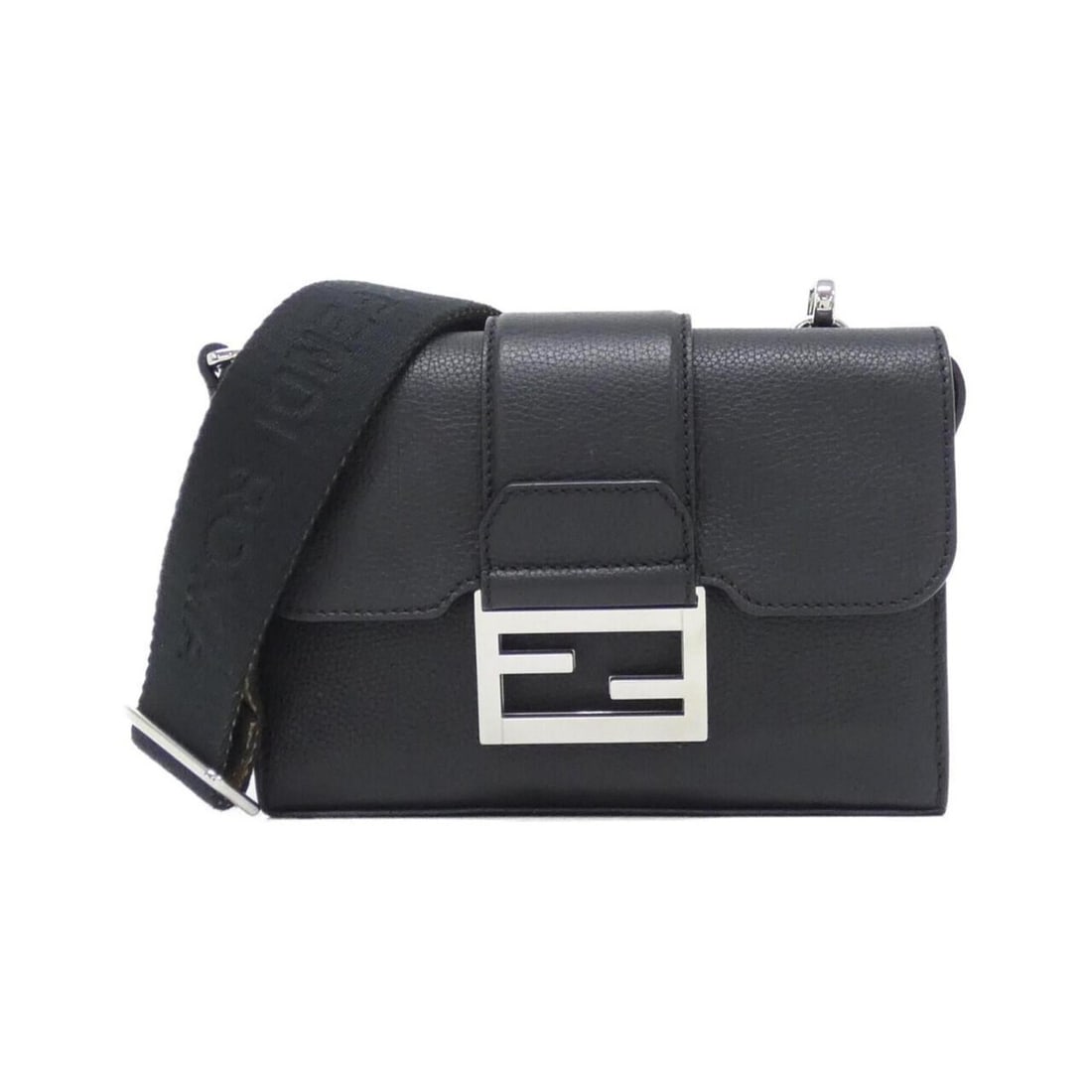 Fendi Double Baguette 7VA649 APDR Shoulder Bag: --- Catalog ---Category: SizeSize (HxWxD): 14cm x 18.5cm x 7cm / 5.51'' x 7.28'' x 2.75''Category: DesignType: Shoulder bagColor: BlackGender: WomenMaterial: Leather Leather/Fur Type: