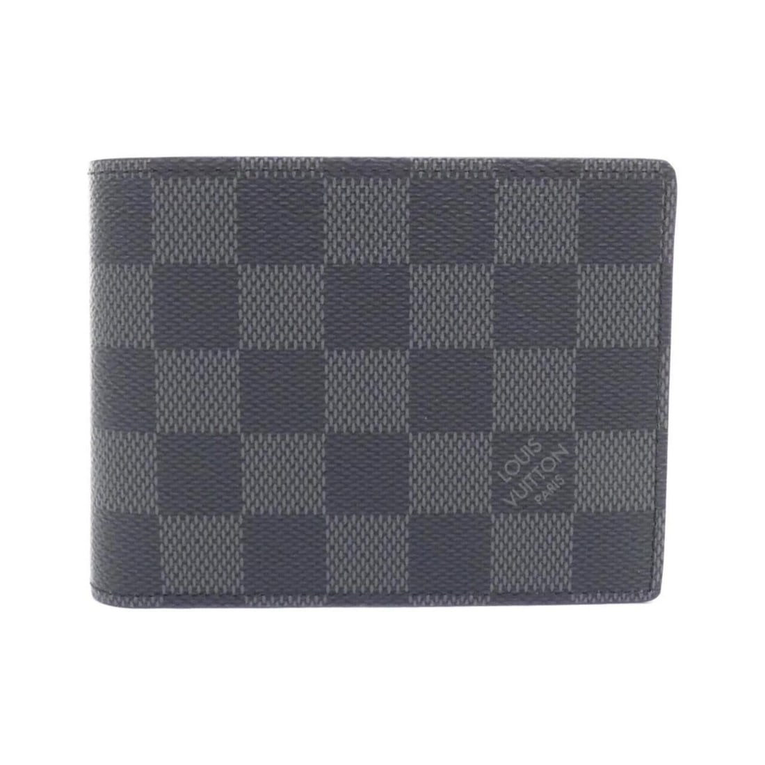 Louis Vuitton Damier Graphite Portefeuille Multiple N62663 Billfold: --- Catalog ---Category: SizeSize (HxWxD): 9cm x 12cm x 1.5cm / 3.54'' x 4.72'' x 0.59''Category: DesignType: Bill wallet (bi-fold)Color: Dark gray, GraphiteGender: MenMaterial: Coated canvas