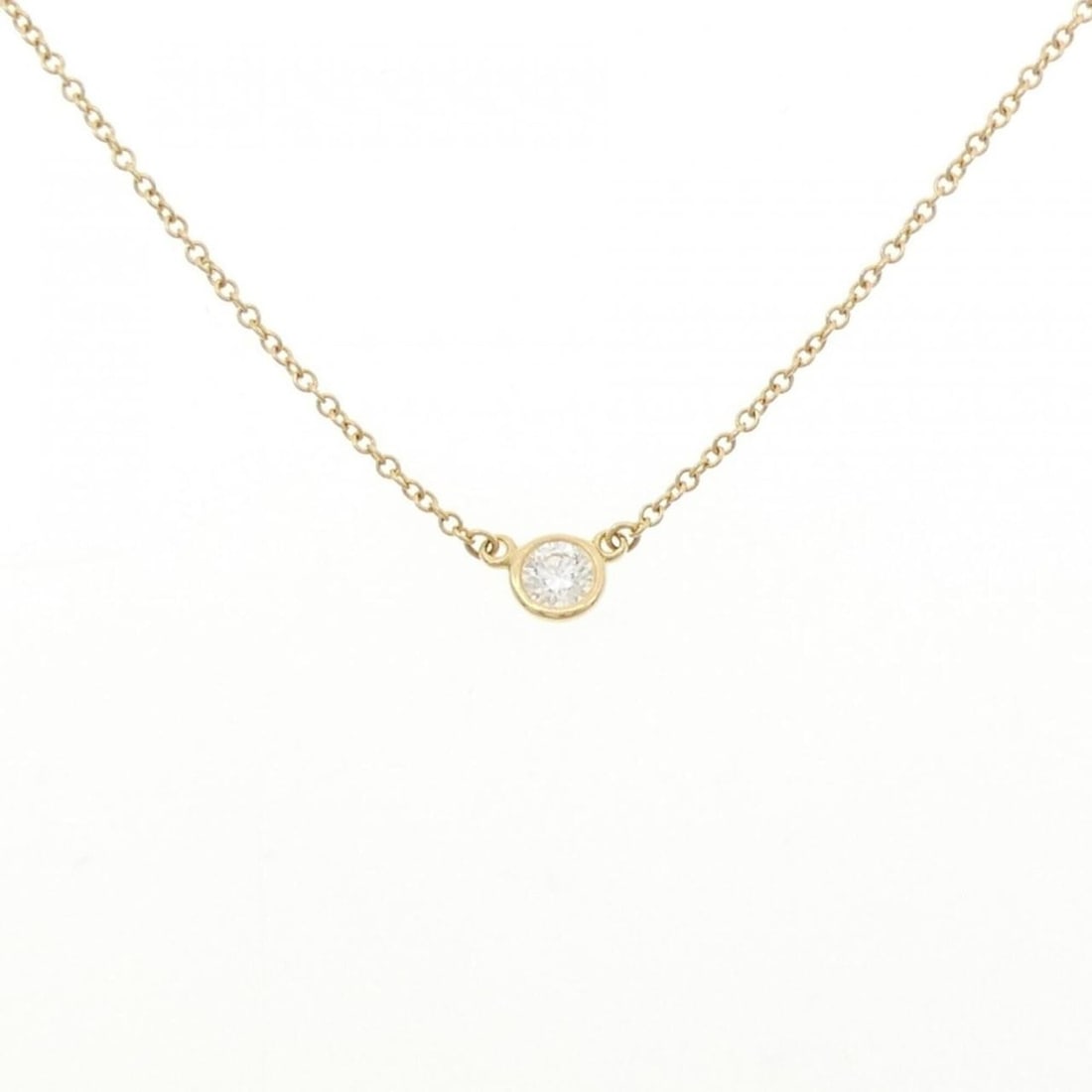Tiffany & Co. By the Yard Necklace: --- Catalog ---Category: SizePendant Size: 4.3mm x 4.3mm / 0.16'' x 0.16''Neck Circumference: 41 cm / 16.14''Category: DesignColor: Yellow goldStone: DiamondGender: WomenMaterial: Yellow gold