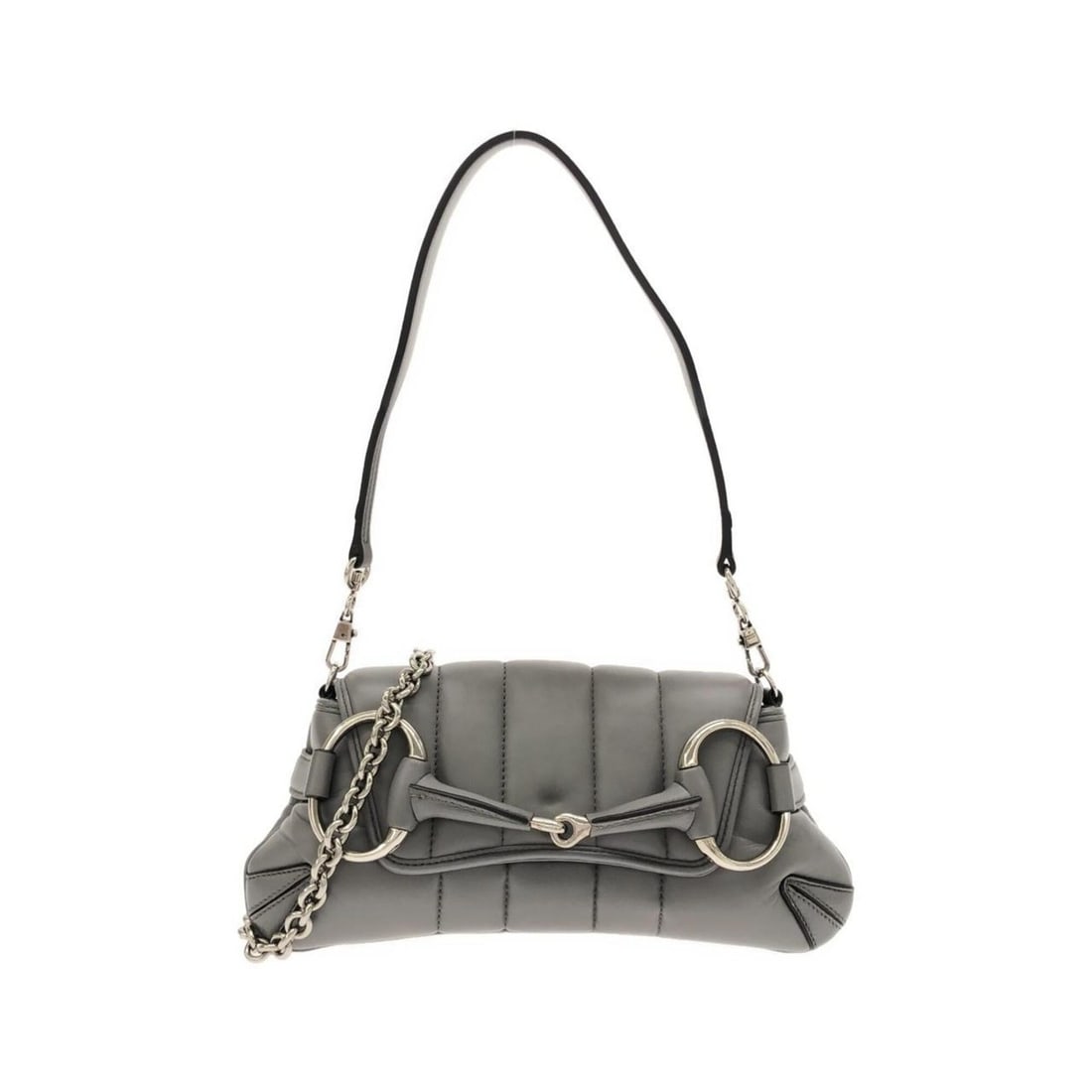 Gucci 764339 AACU1 Shoulder Bag: --- Catalog ---Category: SizeSize (HxWxD): 12cm x 27cm x 5cm / 4.72'' x 10.62'' x 1.96''Category: DesignType: Shoulder bagColor: GrayGender: WomenMaterial: Quilting , Leather Category: GeneralMPN: