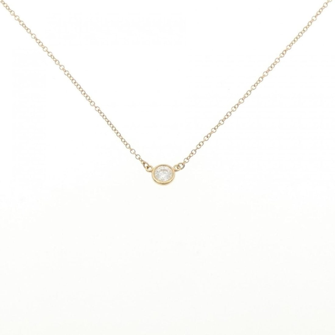Tiffany & Co. By the Yard Necklace: --- Catalog ---Category: SizePendant Size: 4.7mm x 4.7mm / 0.18'' x 0.18''Neck Circumference: 41 cm / 16.14''Category: DesignColor: Yellow goldStone: DiamondGender: WomenMaterial: Yellow gold