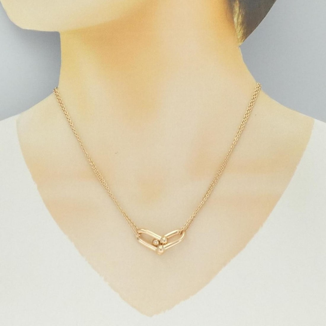 Tiffany Double Link Large Necklace - 5