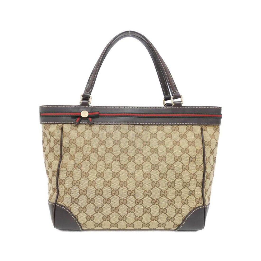 Gucci 257061 FFKPG Handbag: --- Catalog ---Category: SizeSize (HxWxD): 25cm x 40cm x 13cm / 9.84'' x 15.74'' x 5.11''Category: DesignType: HandbagColor: Beige, BrownGender: Women,MenMaterial: GG canvas Category: GeneralMPN: