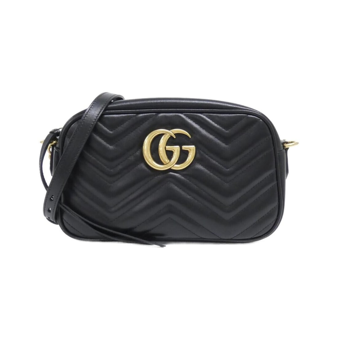 Gucci GG Marmont 447632 DTD1T Shoulder Bag: --- Catalog ---Category: SizeSize (HxWxD): 14cm x 24cm x 7cm / 5.51'' x 9.44'' x 2.75''Category: DesignType: Shoulder bagColor: BlackGender: WomenMaterial: Quilting , Leather Hardware Color: GoldCateg